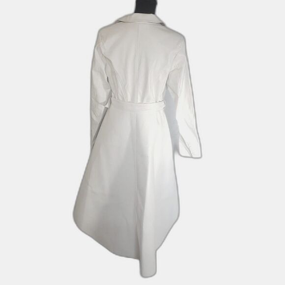 For Her NYC Cream High Low Faux Leather Jacket Size Medium - Picture 7 of 8